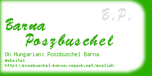 barna poszbuschel business card